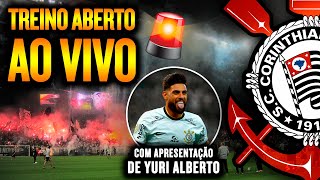 AO VIVO 🔴 TREINO ABERTO do Corinthians  APRESENTAÇÃO de Yuri Alberto [upl. by Atiuqel]