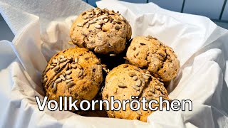 Leckere Vollkornbrötchen Selber Machen  Einfaches Rezept [upl. by Tsenrae]