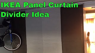 IKEA panel curtain divider for room or garage  Hide your washer and dryer  DIY idea [upl. by Annavaig]