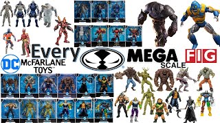 Every DC Multiverse McFarlane Toys Mega Scale Comparison List [upl. by Ennaeiluj]