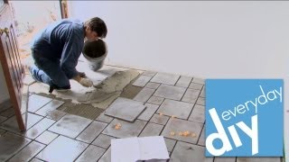 How to Install a Tile Floor  Buildipedia DIY [upl. by Innob102]