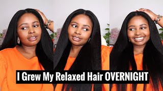 How I grew my Relaxed Hair OVERNIGHT  ft Yolissa Hair [upl. by Doownelg40]