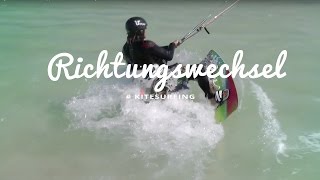 Richtungswechsel beim Kiten  Tipps zum Kitesurfen lernen by kitereisentv [upl. by Enajyram965]