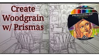 How to Color Wood Furniture EASY with Prismacolor Pencils [upl. by Ailemak]