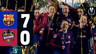 🏆 HIGHLIGHTS I FC BARCELONA 7 vs 0 LEVANTE  SPANISH SUPERCUP CHAMPIONS 🔵🔴 [upl. by Manson393]