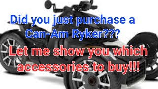 Top 10 accessories to purchase for your new CanAm Ryker [upl. by Ecinaj116]