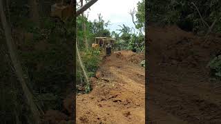 Bulldozer Making a road in the plantation bulldozer catd6rxl heavyequipment [upl. by Aizat712]