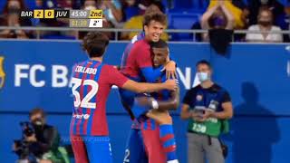 Gol De Riqui Puig  Barcelona vs Juventus 03  Trofeo Joan Gamper 2021 [upl. by Zendah220]