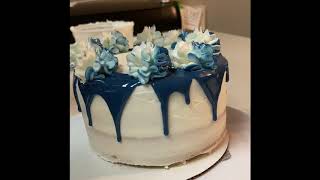 Easy drip tutorial  Buttercream drip  Drip cake using store bought frosting [upl. by Roselani78]