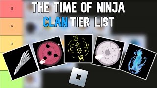 The Time Of Ninja Clan Tier List [upl. by Nmutua]