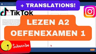 Oefenexamen 1 lezen a2 NT2 dutch nederlands holland reading exam inburgering staatsexamen [upl. by Hoban363]