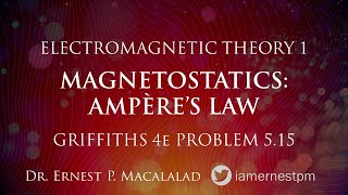 Magnetostatics Amperes Law Griffiths 515 [upl. by Ledarf556]