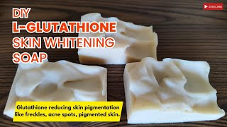 How to make L Glutathione skin whitening cold process soap  skin whitening homemade cp soap recipe [upl. by Marjy]