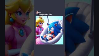 Sonic Asks Princess Peach Some Questions meme mario sonic [upl. by Novyar]