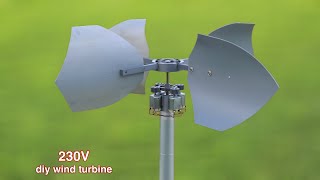 Diy 220V wind turbine  free energy generator [upl. by Yliah]