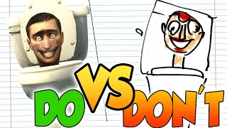 DOs amp DONTs Drawing SKIBIDI TOILET In 1 Minute CHALLENGE [upl. by Horst598]