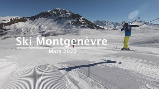 Ski Montgenèvre Alpes France 🇫🇷  Mars 2022 GoPro [upl. by Trub]