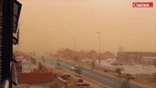 Dust storms hit Bloemfontein 08 September 2016 [upl. by Leihcar]