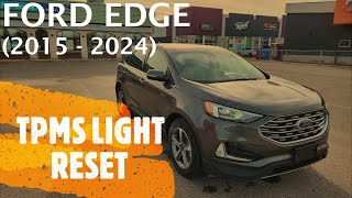 Ford Edge  Reset  Clear TPMS Tire Pressure Light 2015  2024 [upl. by Kamal942]