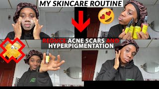 MY SKINCARE ROUTINE  REDUCE HYPERPIGMENTATION AND ACNE SCARS  ft 4 stepkit from Like It on Top [upl. by Yellehs]