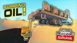 PUMPING Oil amp Retrieving the LOGBOOK for Quests and Beacons NEW Scrap Mechanic Survival Update [upl. by Nollahs360]