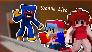 Wanna live MEMEPoppy PlaytimeHuggy Wuggy FNF Friday Night Funkin Minecraft Animation [upl. by Stefano]