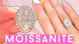 Watch This Before You Buy A Moissanite Ring🚩🚩Moissanite vs Diamond 💍 My Oval Halo Moissanite Ring [upl. by Elstan470]