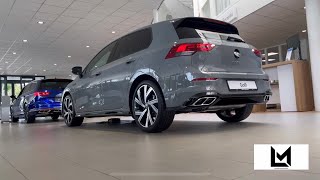 Volkswagen NEW Golf RLine 2023 in 4K Moonstone Grey 18 inch Bergamo walk around amp detail inside [upl. by Marlea411]