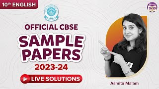 CBSE Sample Paper Solutions Class 10 English  BOARDS 2024 [upl. by Eliott]