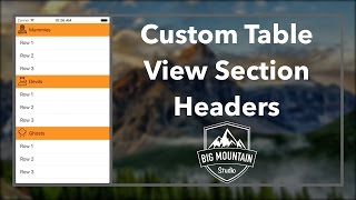 Custom Section Headers in Table View Xcode 8 Swift 3 [upl. by Odlanyer]