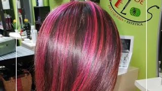 Mechas  Mechas Rosa  Pelo Rosa [upl. by Delsman]