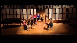 Heitor VillaLobos Quatuor for celesta alto saxophone harp flute and female voices 2nd movement [upl. by Atsahc]