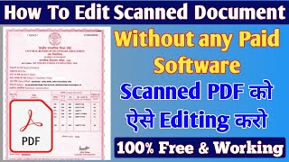 How to Edit Scanned Document in Paint  How to Edit Scanned PDF Document [upl. by Hanonew866]