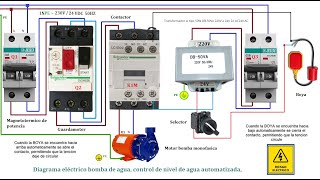 diagrama eléctrico para bomba de agua control de nivel [upl. by Ellene]