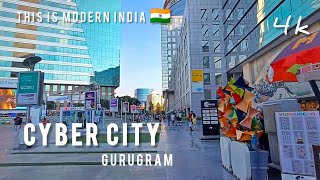 Cyber City Gurugram 🔥 4K Tour of Cyberhub 2024  Gurugram Haryana 🇮🇳 [upl. by Azyl994]