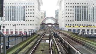 Riding the London DLR train from Lewisham to Bank [upl. by Munson]