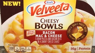 Velveeta Cheesy Bowls Bacon Mac amp Cheese Review [upl. by Tahmosh936]