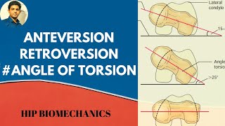 Anterversionamp Retroversion Angle of torsionhip biomechanics [upl. by Erdnaek235]