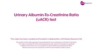 Urinary AlbuminToCreatinine Ratio uACR test [upl. by Caralie]