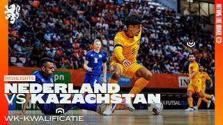 Oranje Futsal op jacht naar een 𝗪𝗞𝘁𝗶𝗰𝗸𝗲𝘁 🦁  Samenvatting Nederland  Kazachstan [upl. by Rednaskela287]