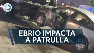 Hombre ebrio choca contra patrulla de la Policía Ministerial [upl. by Felipa]