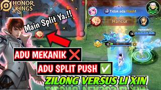 LI XIN VERSUS ZILONG SPLIT PUSH DI TIER MYTHIC Honor Of Kings  HoK [upl. by Nycila]