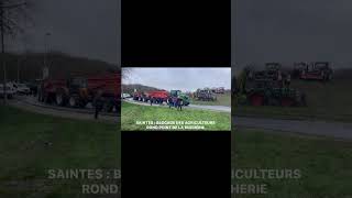 Blocage agriculteurs SAINTES [upl. by Asilad]