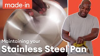 How to Properly Maintain Stainless Steel Pans  Made in Cookware [upl. by Zeke615]