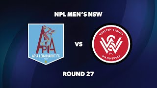 NPL Men’s NSW Round 27 APIA Leichhardt FC v Western Sydney Wanderers FC [upl. by Oivatco]