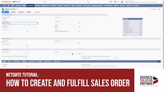 NetSuite Tutorial How to Create and Fulfill Sales Orders in NetSuite [upl. by Nylzzaj]