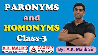 PARONYMS and HOMONYMS class 3 [upl. by Adnahsam]