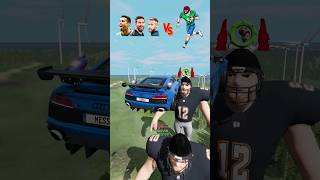 Top Footballers vs American Soccers Player Jump Challenge beamngdrive shorts football fifa [upl. by Corbin]