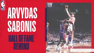 Why Arvydas Sabonis was one of the most dominant NBA players EVER  Hall of Fame REWIND ⏪ [upl. by Eirual]