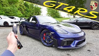 718 Porsche Cayman GT4 RS Weissach Start Up Exhaust Walkaround Test Drive and Review [upl. by Dianne]